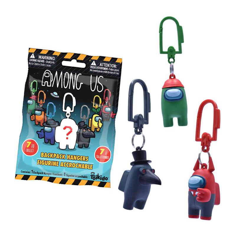 Officially licensed Among Us backpack hangers with a clip!